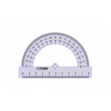 Транспортир 8см,   180градусов NEON Cristal  цвет ассорти ТР-01. 27493
